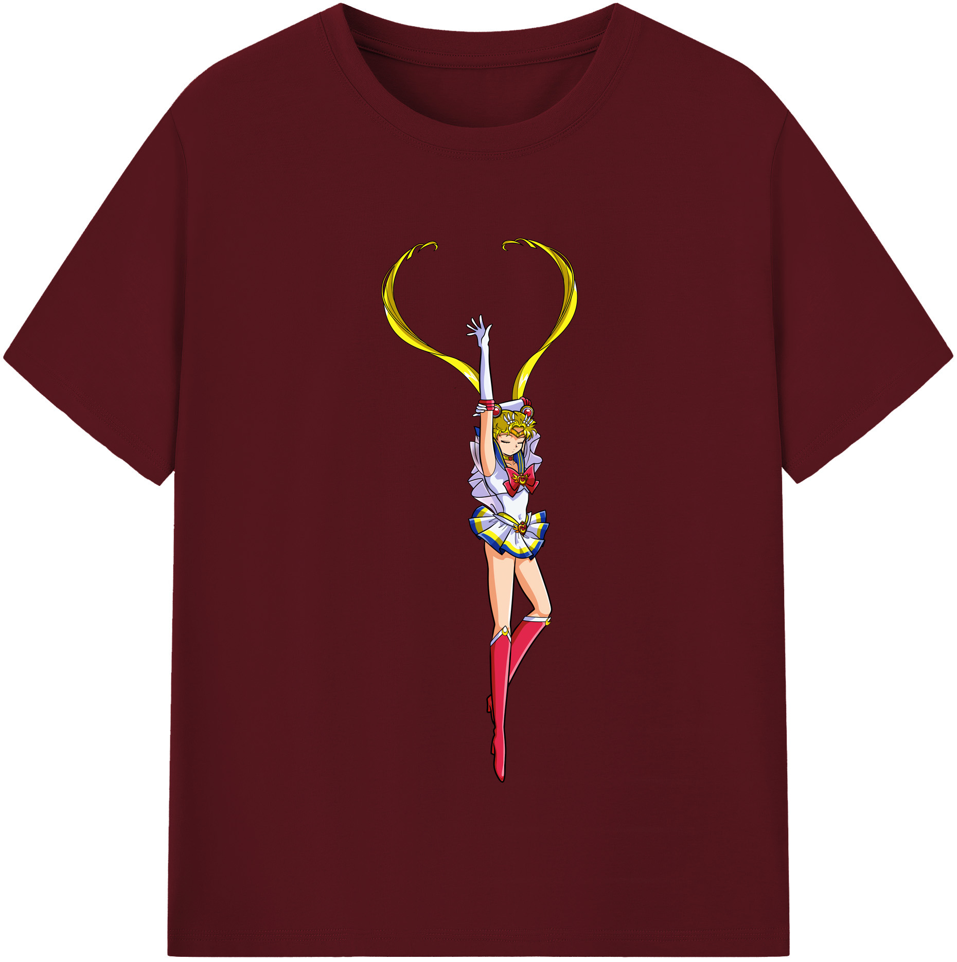 （画像用） 美少女戦士セーラームーン 月野 うさぎ つきの うさぎ Sailor Moon Tsukino Usagi 綿100％半袖Tシャツ（フロントプリント）